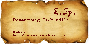 Rosenzveig Szórád névjegykártya